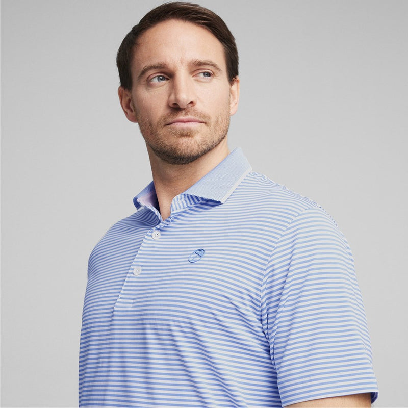 Puma AP Mattr Traditions Golf Polo Shirt - Blue Skies/White Glow