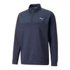 Puma Cloudspun Colourblock 1/4 Zip Golf Sweatshirt - Navy Blazer Heather