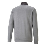 Puma Cloudspun Colourblock 1/4 Zip Golf Sweatshirt - Puma Black/Quiet Shade Heather