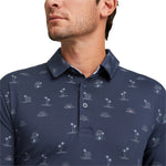 Puma Cloudspun Horizons Golf Polo Shirt - Navy Blazer/Day Dream