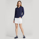 RLX Ralph Lauren Women's Jersey UV Quarter Zip Golf Pullover - French Navy