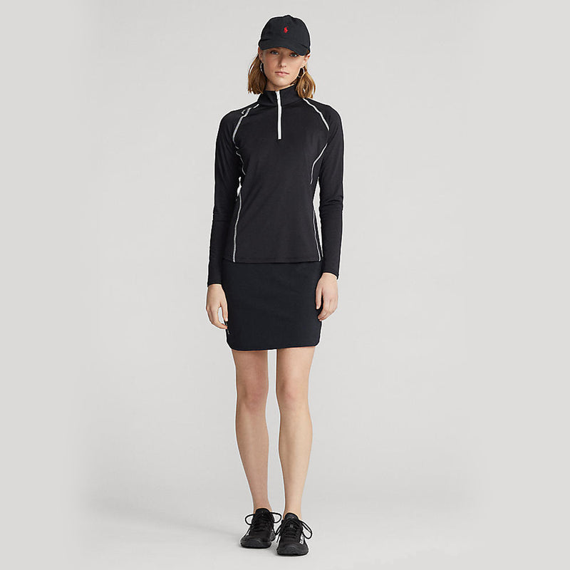 RLX Ralph Lauren Women's Jersey UV Quarter Zip Golf Pullover - Polo Black