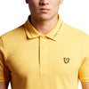 Lyle & Scott Branded Collar Golf Polo Shirt - Sunbeam
