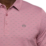 Travis Mathew Colorful City Golf Polo Shirt - Heather Earth Red