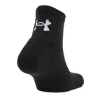 Under Armour Unisex Core Quarter 3-Pack Socks - Black