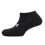 Under Armor Unisex Core No Show 3 -Pack Socks - Black