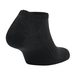 Under Armor Unisex Core No Show 3 -Pack Socks - Black