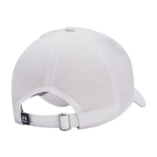 Under Armour Iso Chill Driver Mesh Adjustable Golf Cap - White/Academy