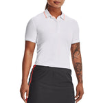 Under Armour Women's Iso-Chill Golf Polo Shirt - White/Pink Sands