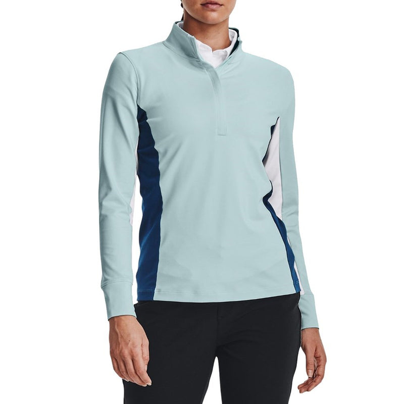 Under Armour Women's Storm Mid-Layer Golf 1/2 Zip - Fuse Teal/White