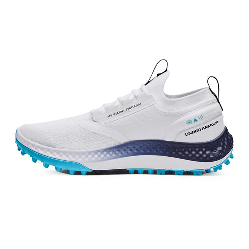 Under Armour Charged Phantom Spikeless Golf Shoes - White/Midnight Navy