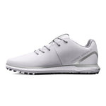 Under Armour HOVR Fade 2 Spikeless Wide Golf Shoes - White/Metallic Silver