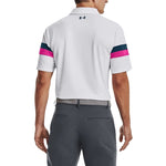 Under Armour T2G Colourblock Golf Polo Shirt - White/Pink