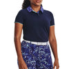 Under Armour Women's Iso-Chill Golf Polo Shirt - Midnight Navy/Metallic Silver