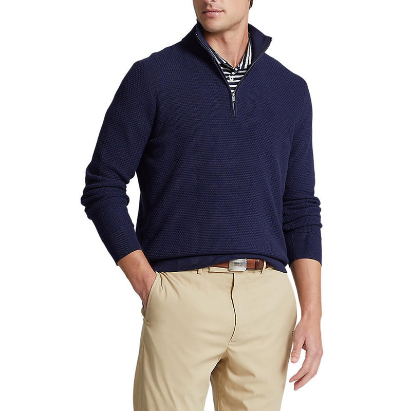 Polo Golf Ralph Lauren Half Zip Cotton Coolmax Pullover - French Navy