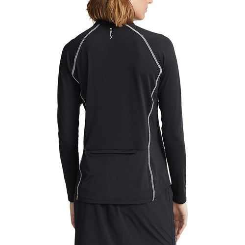 RLX Ralph Lauren Women's Jersey UV Quarter Zip Golf Pullover - Polo Black