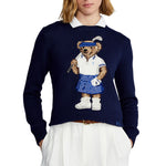 Polo Golf Ralph Lauren Women's Long Sleeve Polo Bear Golf Pullover - French Navy