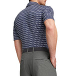 Kemeja polo golf puma mattr flamingo - blazer navy/putih cerah