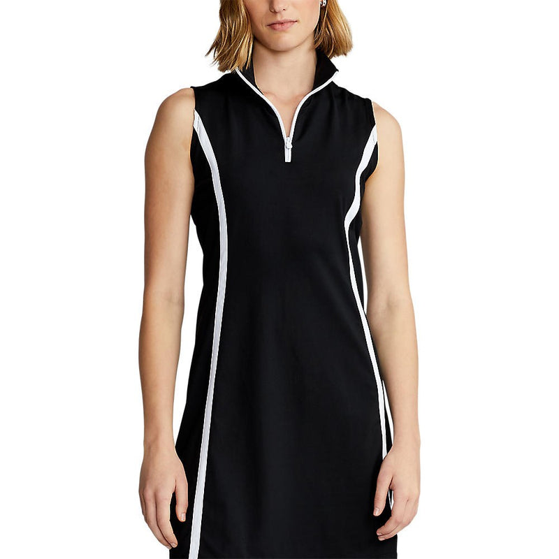 RLX Ralph Lauren Women's Sleeveless Elite Wicking Day Dress - Polo Black/Pure White