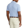 Polo Golf Ralph Lauren Tour Pique Stripe Polo Shirt - Harbor Island Blue/White