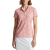 RLX Ralph Lauren Women's Printed Airflow Performance Golf Shirt - Dolce Pink Petal Burst