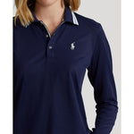 RLX Ralph Lauren Women's Tour Pique Long Sleeve Golf Polo Shirt - French Navy