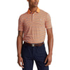 RLX Ralph Lauren Tour Pique Stripe Polo Shirt - Classic Peach Multi